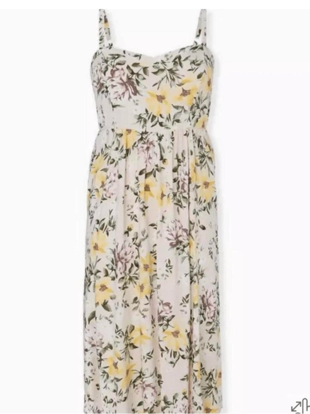 Torrid Midi Challis Skater Floral Print Women's Dress With Pockets size 0/Large